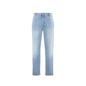 Balmain Cotton Straight-Leg Jeans Men Blue Bottoms